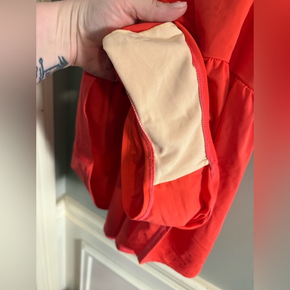 Red Women's Swim Dress - Picture 4 of 10